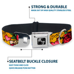 Dog Bone Seatbelt Buckle Collar - Dad & Dad Yellow
