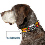 Dog Bone Seatbelt Buckle Collar - Dad & Dad Yellow