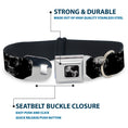 Load image into Gallery viewer, Dog Bone Seatbelt Buckle Collar - Dark Knight
