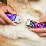 Dog Bone Seatbelt Buckle Collar - Dinosaur Cartoon