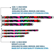 Dog Bone Seatbelt Buckle Collar - Dinosaur Silhouette Black/Multi Color