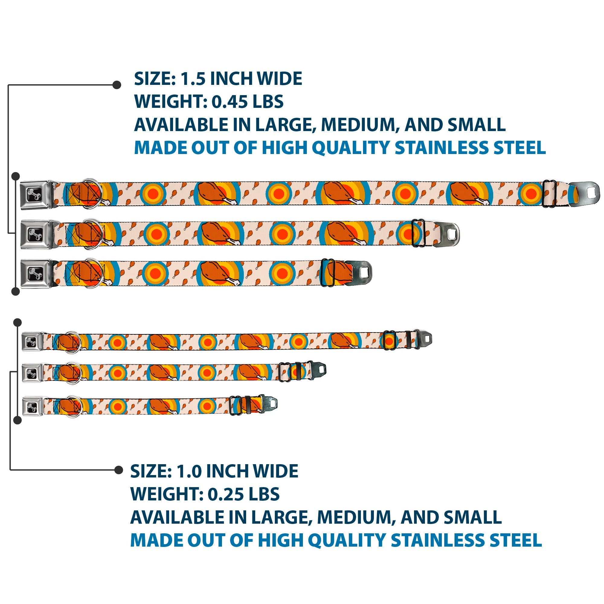 Dog Bone Seatbelt Buckle Collar - Drumstick Target