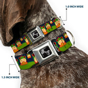 Dog Bone Seatbelt Buckle Collar - Duck w/Frog Hat