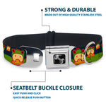 Dog Bone Seatbelt Buckle Collar - Duck w/Frog Hat