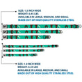 Load image into Gallery viewer, Dog Bone Seatbelt Buckle Collar - Dog House & Bone Turquoise/Brown
