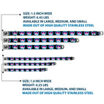 Dog Bone Seatbelt Buckle Collar - Dopey Eyes Black/Baby Blue/Purple