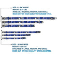 Load image into Gallery viewer, Dog Bone Seatbelt Buckle Collar - Die Hard Skulls & Stars1 Blue/Grays
