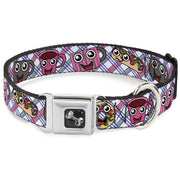 Dog Bone Seatbelt Buckle Collar - Donuts & Coffee Cartoon2