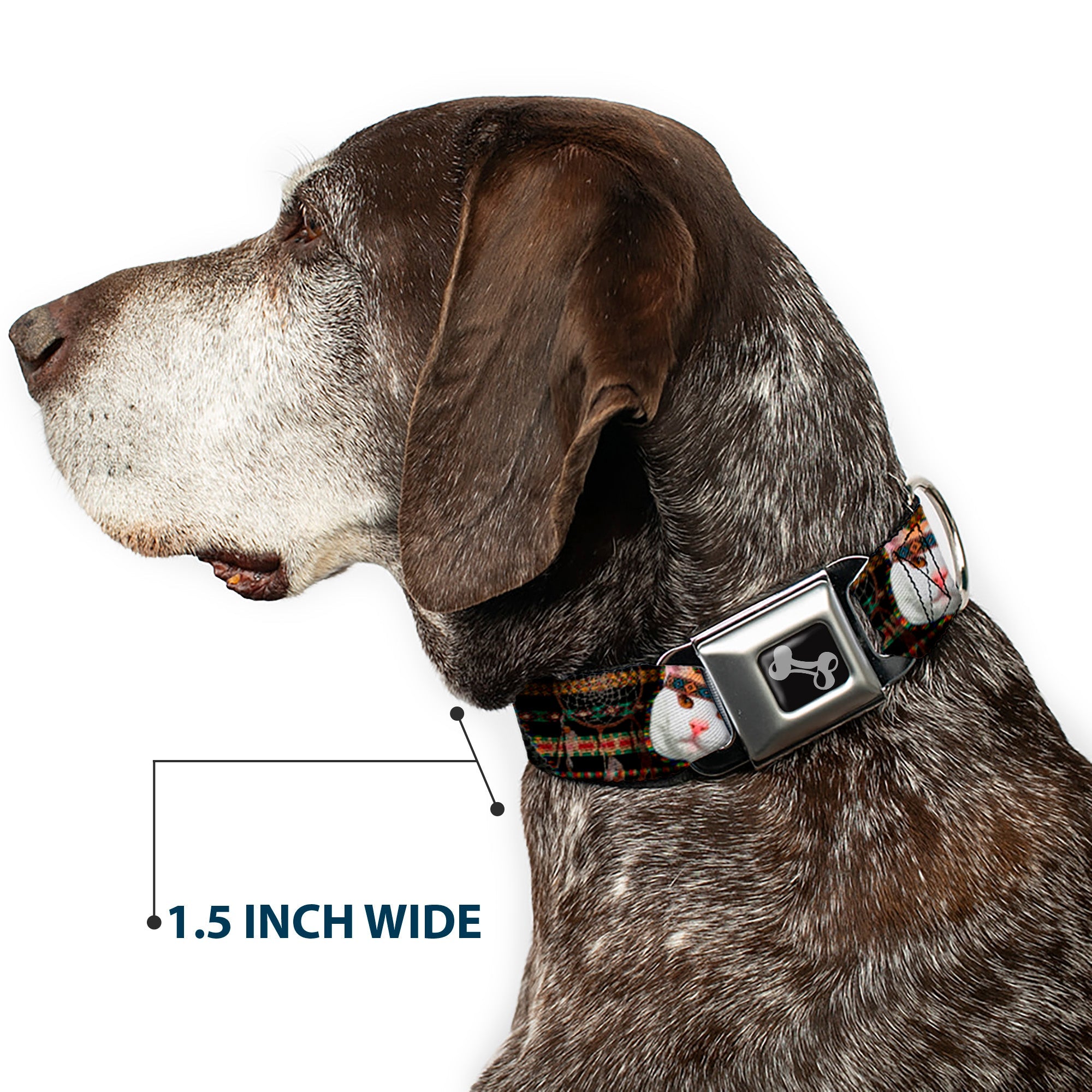 Dog Bone Seatbelt Buckle Collar - Dream Catcher Cats