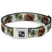 Dog Bone Seatbelt Buckle Collar - Dachshund in Shades w/Palm Trees