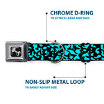 Dog Bone Seatbelt Buckle Collar - Eighties 1 Blue/Black