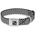 Load image into Gallery viewer, Dog Bone Seatbelt Buckle Collar - Eighties 7 Black/White
