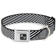 Dog Bone Seatbelt Buckle Collar - Eighties 7 Black/White