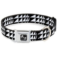 Load image into Gallery viewer, Dog Bone Seatbelt Buckle Collar - Eighties 8 Black/White
