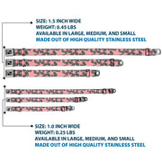 Dog Bone Seatbelt Buckle Collar - Eighties Stars2 Black/White/Red