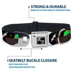 Dog Bone Seatbelt Buckle Collar - Eighties Arcade Black