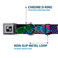 Load image into Gallery viewer, Dog Bone Seatbelt Buckle Collar - Eighties Shades Black/Neon
