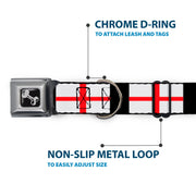 Dog Bone Seatbelt Buckle Collar - England Flags