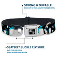 Load image into Gallery viewer, Dog Bone Seatbelt Buckle Collar - Emperor Penguins Gray/Blues
