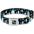 Load image into Gallery viewer, Dog Bone Seatbelt Buckle Collar - Emperor Penguins Gray/Blues
