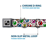 Dog Bone Seatbelt Buckle Collar - Eyeballs Stacked