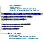 Dog Bone Seatbelt Buckle Collar - EAT SLEEP SKATE Buffalo Plaid Blue