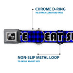 Dog Bone Seatbelt Buckle Collar - EAT SLEEP SKATE Buffalo Plaid Blue