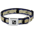 Load image into Gallery viewer, Dog Bone Seatbelt Buckle Collar - El Salvador Flag Distressed Painting
