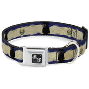 Dog Bone Seatbelt Buckle Collar - El Salvador Flag Distressed Painting