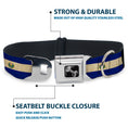 Load image into Gallery viewer, Dog Bone Seatbelt Buckle Collar - El Salvador Flag/Black
