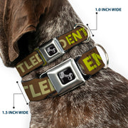 Dog Bone Seatbelt Buckle Collar - ENTITLED Tonal Greens