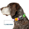 Load image into Gallery viewer, Dog Bone Black/Silver Seatbelt Buckle Collar - Easter Eggs Decorated Eggs Yellow/Multi Color
