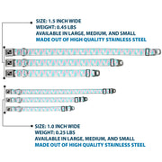 Dog Bone Black/Silver Seatbelt Buckle Collar - Easter Bunnies Smiling Sky Blue