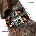 Load image into Gallery viewer, Dog Bone Seatbelt Buckle Collar - Flaming Dice
