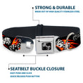 Load image into Gallery viewer, Dog Bone Seatbelt Buckle Collar - Flaming Dice
