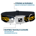 Load image into Gallery viewer, Dog Bone Seatbelt Buckle Collar - Flame Yellow
