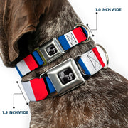 Dog Bone Seatbelt Buckle Collar - France Flags