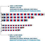 Dog Bone Seatbelt Buckle Collar - France Flags