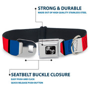 Dog Bone Seatbelt Buckle Collar - France Flags