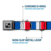 Dog Bone Seatbelt Buckle Collar - France Flags