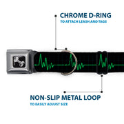 Dog Bone Seatbelt Buckle Collar - Flatline