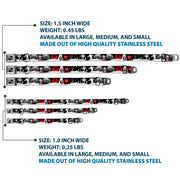 Dog Bone Seatbelt Buckle Collar - Fright Night Black/White/Red