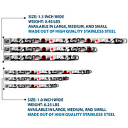 Dog Bone Seatbelt Buckle Collar - Fright Night White/Black/Red