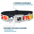Load image into Gallery viewer, Dog Bone Seatbelt Buckle Collar - FREE HUGS White/Multi Color
