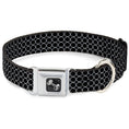 Load image into Gallery viewer, Dog Bone Seatbelt Buckle Collar - Fishnet Stocking Black/White
