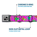 Load image into Gallery viewer, Dog Bone Seatbelt Buckle Collar - Flying Owls w/Leaves Purple/Multi Color
