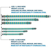 Dog Bone Seatbelt Buckle Collar - Fist Pump Baby Blue/Yellow