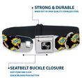 Load image into Gallery viewer, Dog Bone Seatbelt Buckle Collar - Fist Pump Black/Yellow
