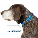 Dog Bone Seatbelt Buckle Collar - Four Dot Gradient Royal/Blues