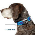 Load image into Gallery viewer, Dog Bone Seatbelt Buckle Collar - Four Dot Gradient Royal/Blues
